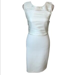 Marciano White Cut Out Back Tie Sheath Dress